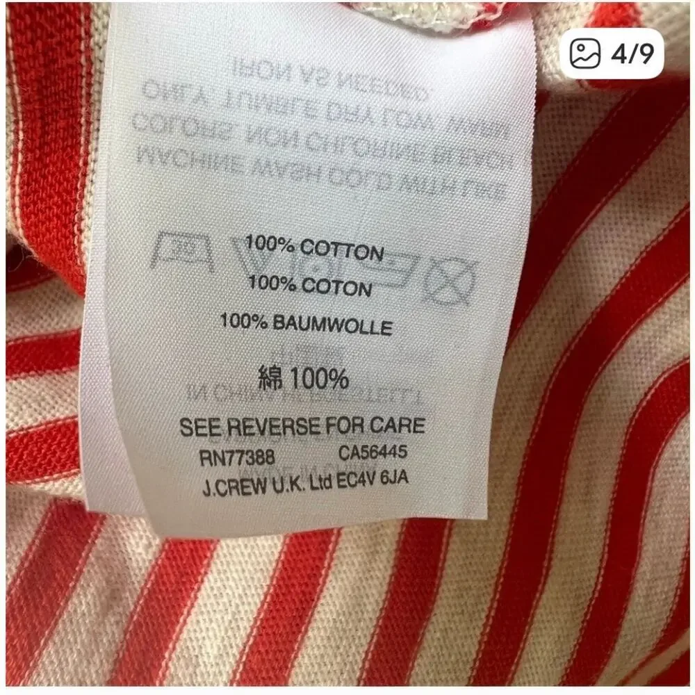J.CREW stripe RACERBACK dress size Medium M